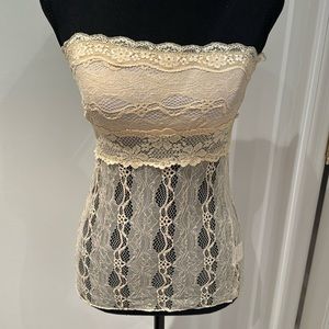 Mystree 2 strapless lace camisoles size small